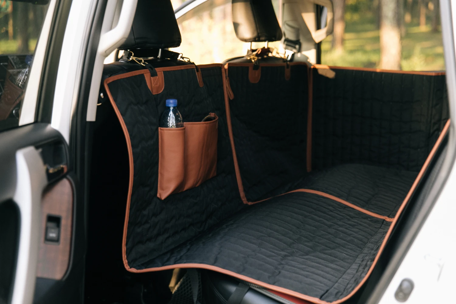 Golden Retrievers back seat cover for Hyundai Palisade
